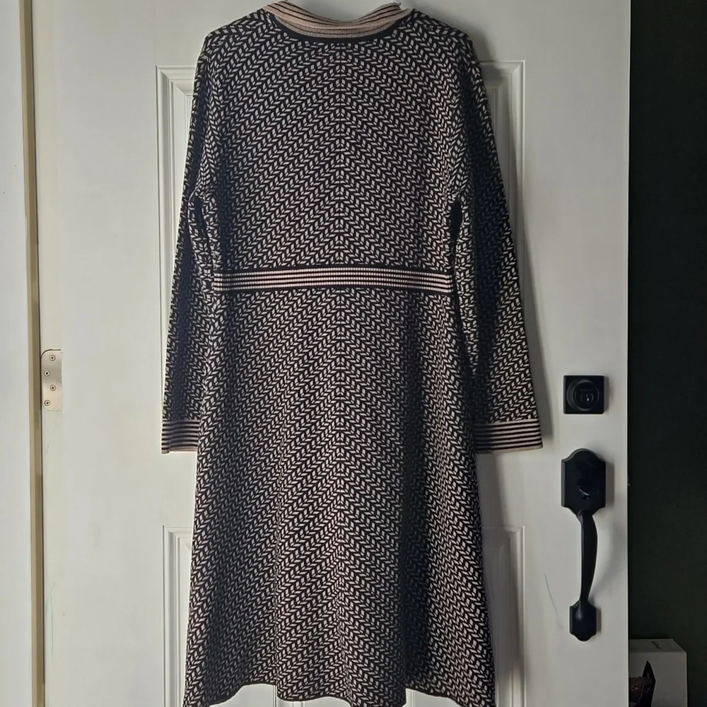 Max Studio Collared Long Sleeve Heavy Knit Dress